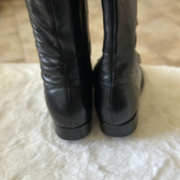 Medici tall leather black boots with zippers size 8.5 - Picture 5 of 6